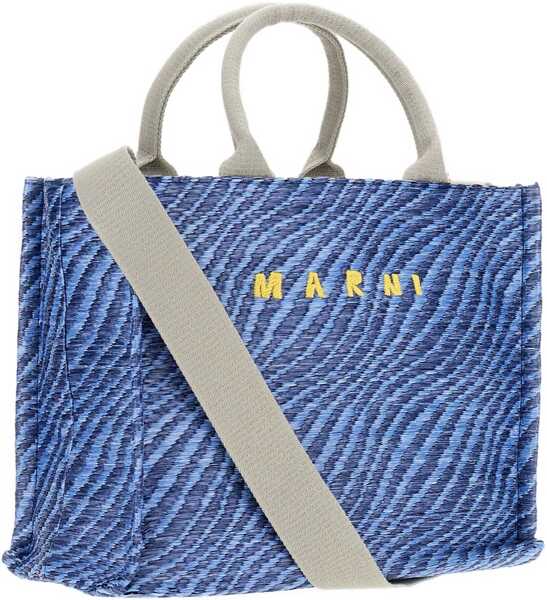 Genti de umar Marni Fabric Tote Bag VIVID BLU Femei (BM 19654817) 2