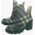 Burberry Tartan Patterned Rubber Booties 8Cm* Green