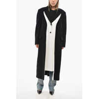 Paltoane Cashmere Blend Coat With Double-Layered Lapel Femei