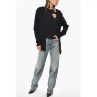 Pulovere Allude Dama - Cardigane Allude Wool Blend Buttonless Cardigan Black Femei (BM 19654847) - B-mall.ro