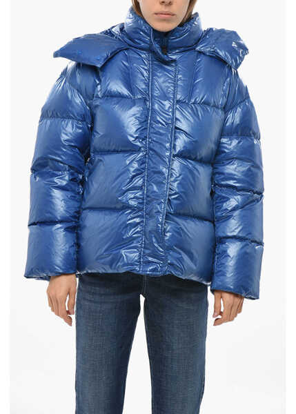 Geci de iarna Aspesi Nylon Gummo Down Jacket With Hood Blue Femei (BM 19654853) 1