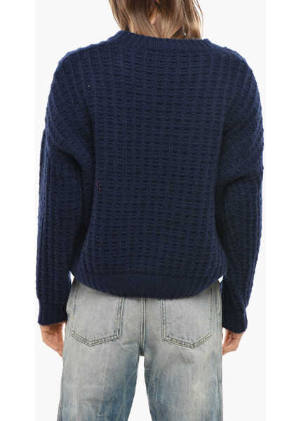 Pulovere BRUNO MANETTI Crew Neck Pure Cashmere Cropped Fit Sweater Blue Femei (BM 19654856) 3