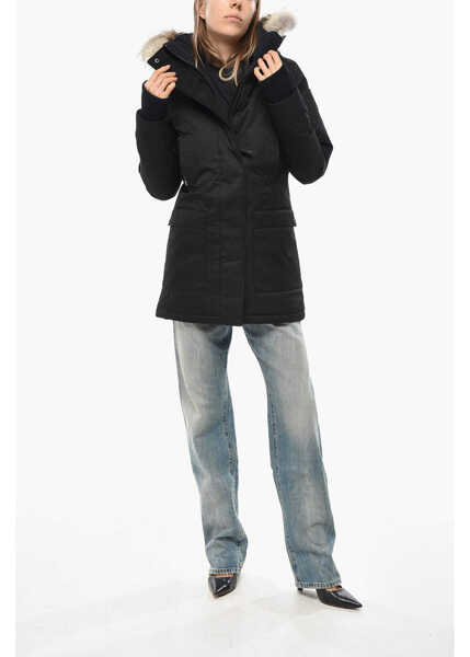 Geci de iarna NOBIS Slim Fit Carla Down Jacket With Furred Hood Black Femei (BM 19654859) 4