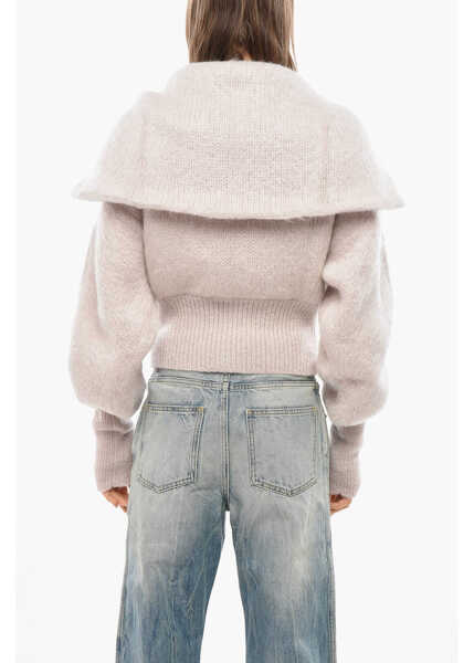 Bluze de trening SA SU PHI Mohair Blend Bomber Fit Pullover With Front Zip Pink Femei (BM 19654862) 3