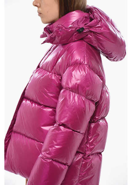 Geci de iarna Aspesi Nylon Gummo Down Jacket With Hood Pink Femei (BM 19654865) 2