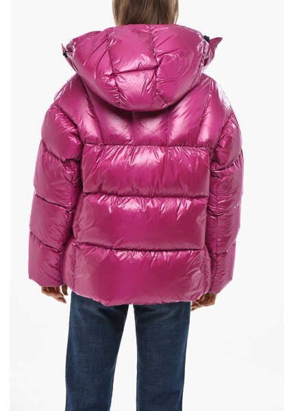 Geci de iarna Aspesi Nylon Gummo Down Jacket With Hood Pink Femei (BM 19654865) 3
