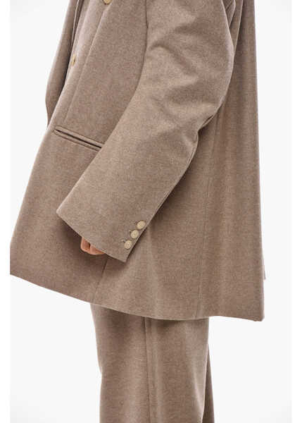 Sacouri NICCOL PASQUALETTI Double-Breasted Virgin Wool Blazer With Peak Lapel Beige Femei (BM 19654871) 2