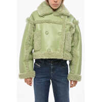 Paltoane STAND STUDIO Double-Breasted Kristy Eco-Shearling Jacket