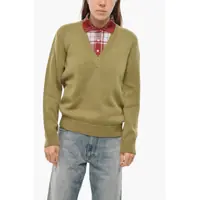 Tricouri Polo Double-Layered Alpaca Blend Sweater With Polo Detail Femei