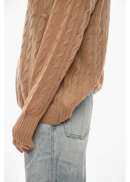 Pulovere ETRO Cable Knit Cashmere Crew Neck Sweater Brown Femei (BM 19654883) 2