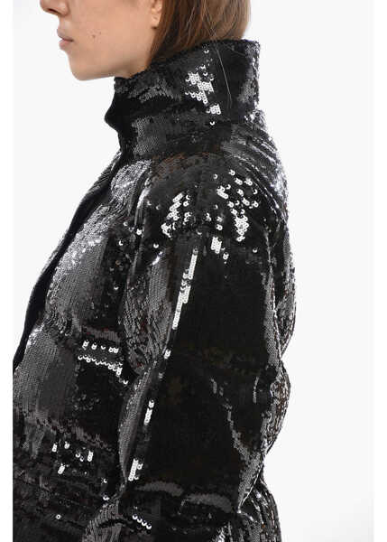 Jachete Michael Kors Sequined Padded Jacket Black Femei (BM 19654889) 2