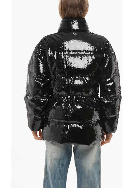 Jachete Michael Kors Sequined Padded Jacket Black Femei (BM 19654889) 3
