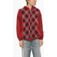 Pulovere Check Patterned Cotton Full-Zip Sweater Femei