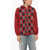 HODAKOVA Check Patterned Cotton Full-Zip Sweater Red