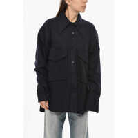 Camasi casual SETCHU Wool Blend Overshirt With Spread Collar