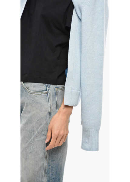 Cardigane Fendi Cashmere Blend Mirror Cardigan Light Blue Femei (BM 19654916) 2