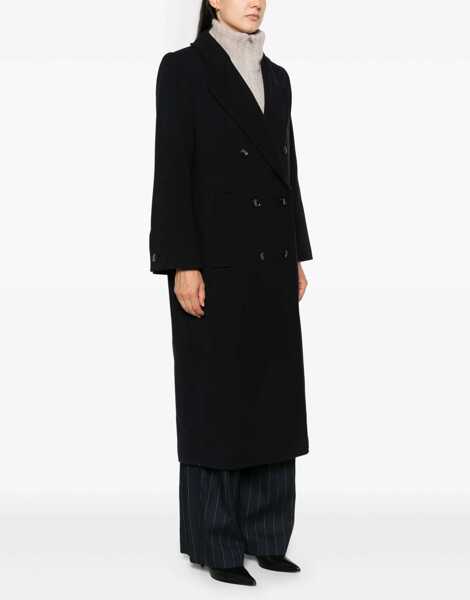 Paltoane IVY OAK Double-Breasted Clemence Wool Blend Coat Blue Femei (BM 19654919) 3