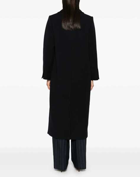 Paltoane IVY OAK Double-Breasted Clemence Wool Blend Coat Blue Femei (BM 19654919) 4