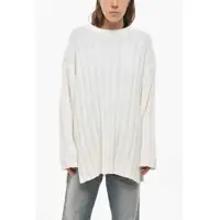 Pulovere Crew Neck Ribbed Cashmere Blend Sweater Femei