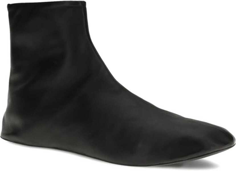 Bocanci casual THE ROW Leather ankle Boots lined with soft shearling BLACK Femei (BM 19654988) 2