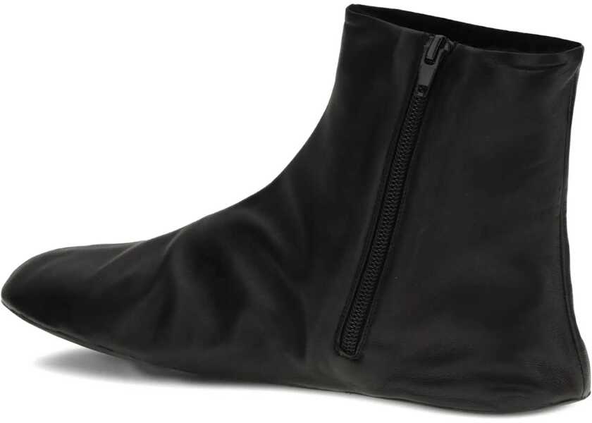 Bocanci casual THE ROW Leather ankle Boots lined with soft shearling BLACK Femei (BM 19654988) 3