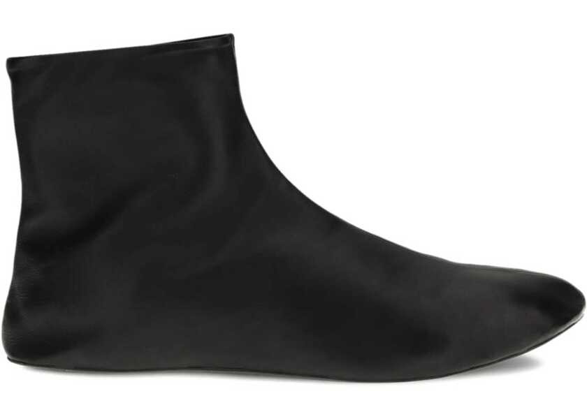 Bocanci casual THE ROW Leather ankle Boots lined with soft shearling BLACK Femei (BM 19654988) 1