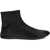 THE ROW Leather ankle Boots lined with soft shearling BLACK