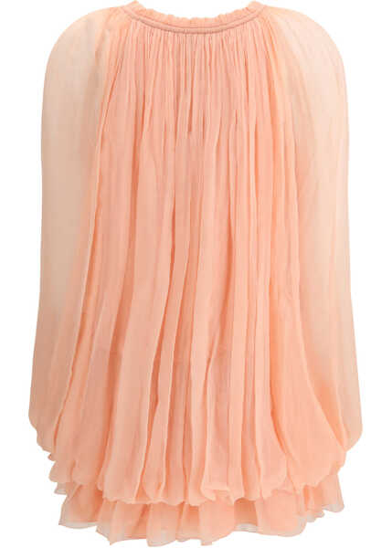 Rochii Chloe Mini Dress with cape in silk muslin TAN ROSE Femei (BM 19655000) 2