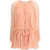 Chloe Mini Dress with cape in silk muslin TAN ROSE