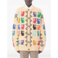 Cardigane pentru Barbati - Cardigane Valentino Garavani Cardigan with Le Chat de la Maison jacquard motif MULTICOLOR Barbati (BM 19655033) - B-mall.ro