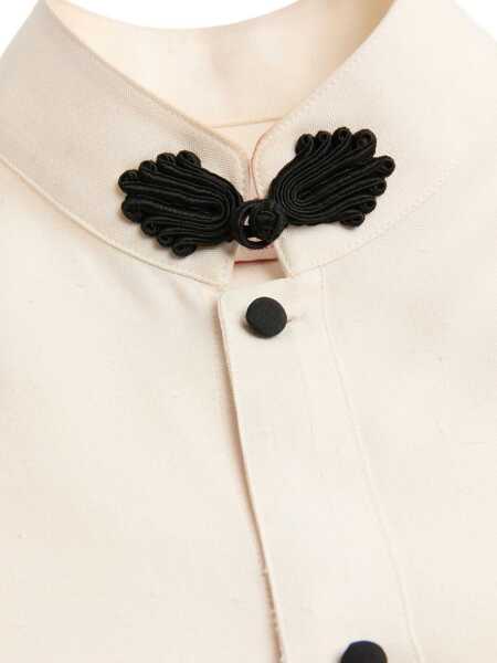 Camasi casual Valentino Garavani Silk Shantung Shirt with Frog Closure PANNA Barbati (BM 19661828) 5