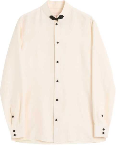 Camasi casual Valentino Garavani Silk Shantung Shirt with Frog Closure PANNA Barbati (BM 19661828) 1