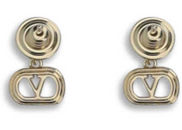 Cercei Valentino Garavani Signature VLogo Earrings with Swarovski crystals ORO/CRYSTAL Femei (BM 19661876) 2