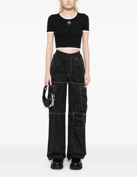 Tricouri MARINE SERRE Top Moon BLACK Femei (BM 19661969) 2