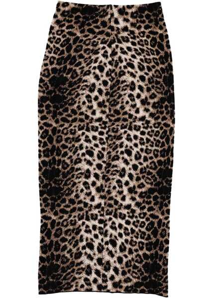 Fuste casual Circus Hotel Jacquard Midi Skirt ANIMALIER Femei (BM 19662086) 2