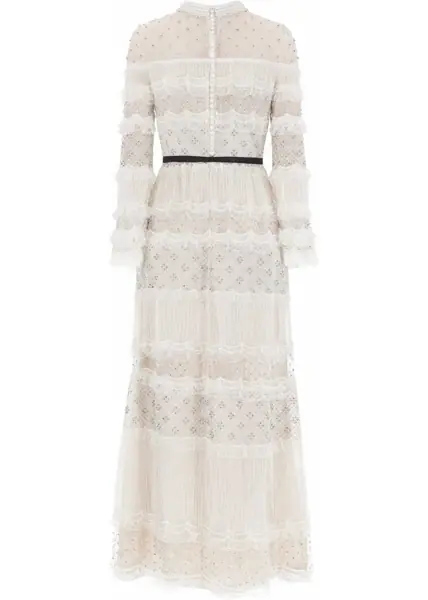 Rochii casual Valentino Garavani Illusion Long Dress IVORY Femei (BM 19662092) 3