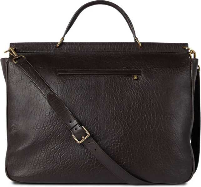 Genti de laptop & serviete Brunello Cucinelli Leather Briefcase Bag TESTA MORO Barbati (BM 19662326) 3