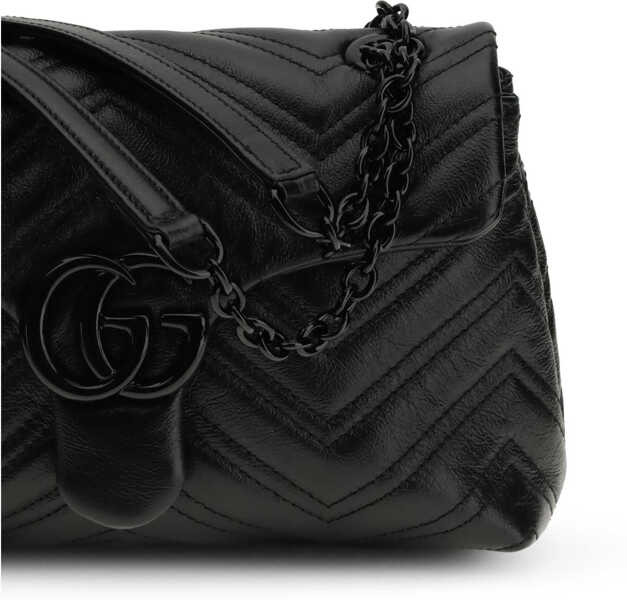 Genti de mana Gucci Small GG Marmont shoulder Bag BLACK/BLACK/BLACK Femei (BM 19662347) 4