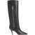 AMINA MUADDI Leather Mona Boot 80 calf BLACK