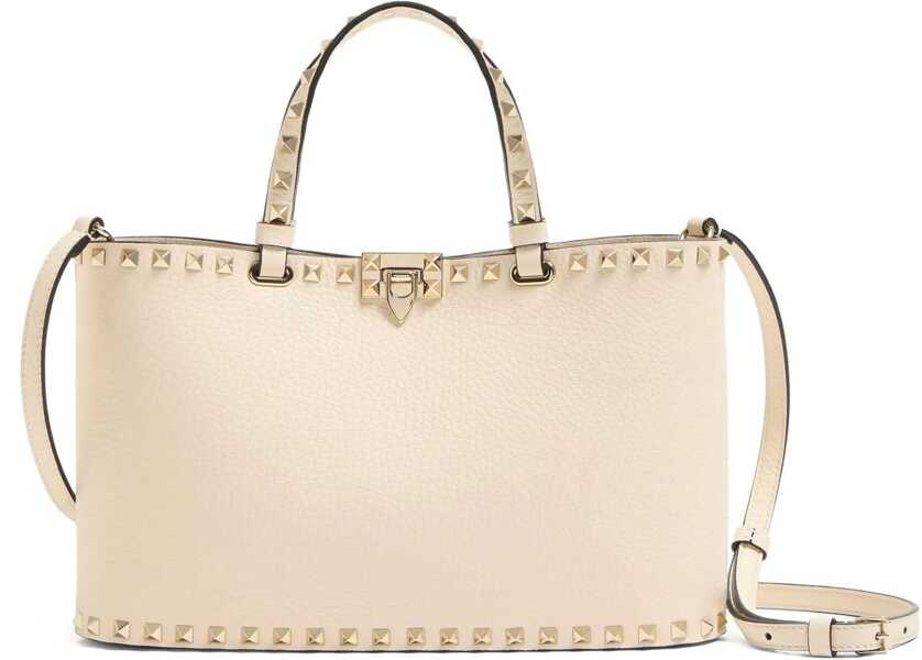 Genti de umar Valentino Garavani Rockstud Small Tote Bag LIGHT IVORY Femei (BM 19662389) 2