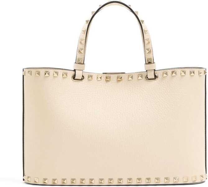Genti de umar Valentino Garavani Rockstud Small Tote Bag LIGHT IVORY Femei (BM 19662389) 3