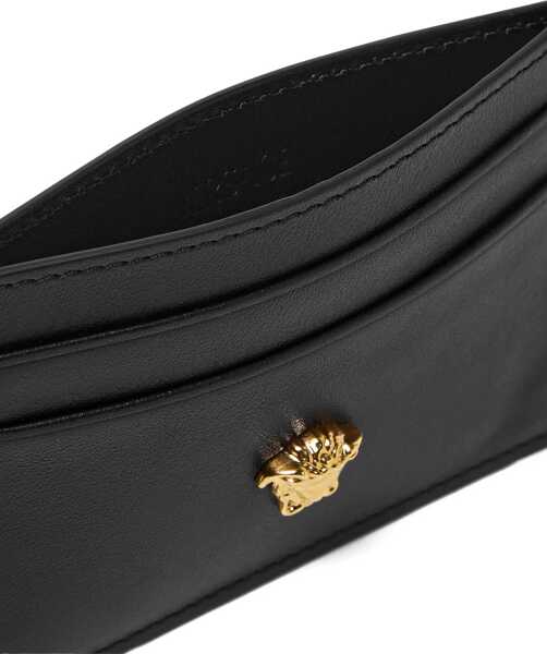 Portofele Versace La Medusa leather Card Holder BLACK-VERSACE GOLD Barbati (BM 19662401) 3