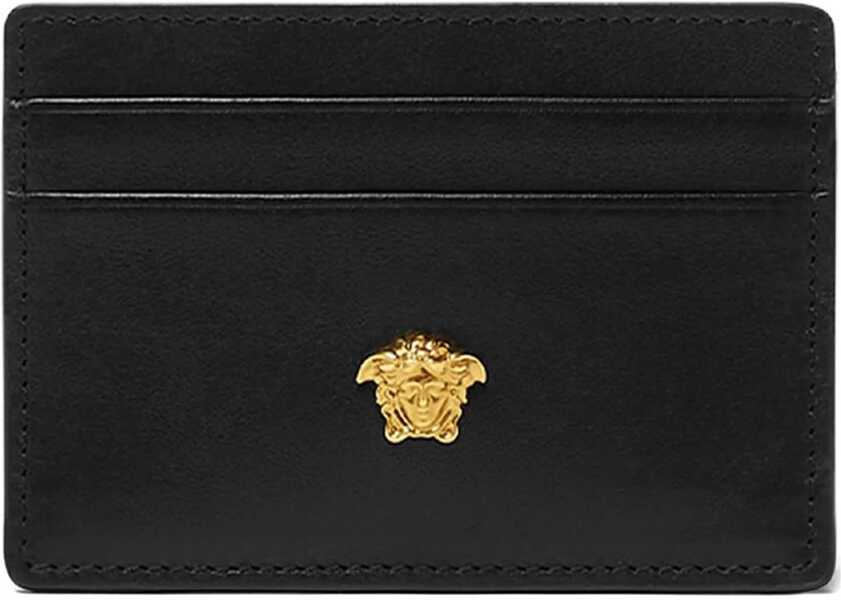 Portofele Versace La Medusa leather Card Holder BLACK-VERSACE GOLD Barbati (BM 19662401) 1