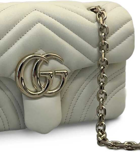 Genti de mana Gucci GG Marmont small Shoulder Bag DUSTY WHITE Femei (BM 19662413) 2
