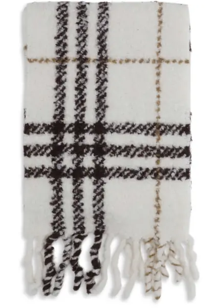 Esarfe Burberry Scarf from a warm alpaca-wool blend boucl PEBBLE WHITE Femei (BM 19662434) 1