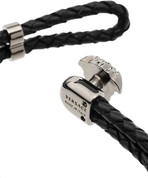 Bratari Versace Leather Bracelet BLACK ULTRA BLACK RUTHENI Barbati (BM 19662452) 4