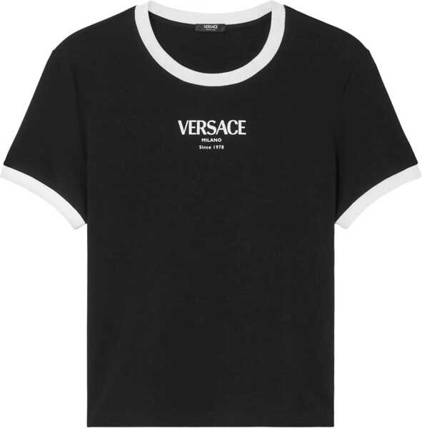 Tricouri Versace Logo T-shirt BLACK/WHITE Femei (BM 19662671) 1