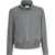 Brunello Cucinelli Bomber Jacket made by an exquisite blend of linen wool and silk GRIGIO MEDIO
