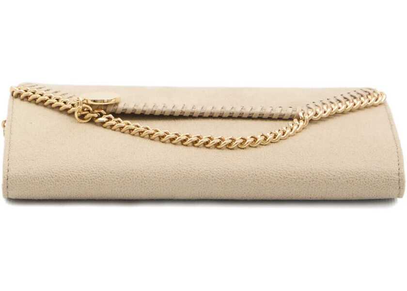 Portofele Stella McCartney Falabella Continental Wallet On Chain CREAM Femei (BM 19662818) 3