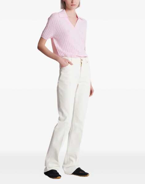 Pantaloni casual Balmain Straight-leg denim Jeans BLANC CASS Femei (BM 19662935) 2